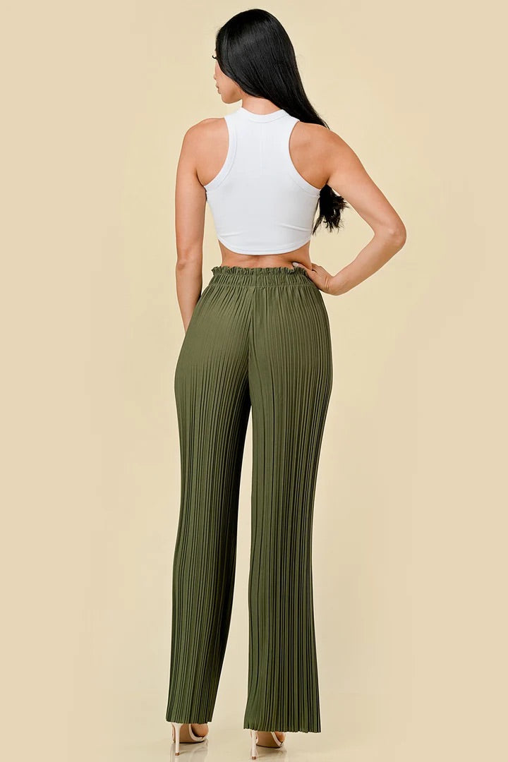 Women Pleated Palazzo Pants