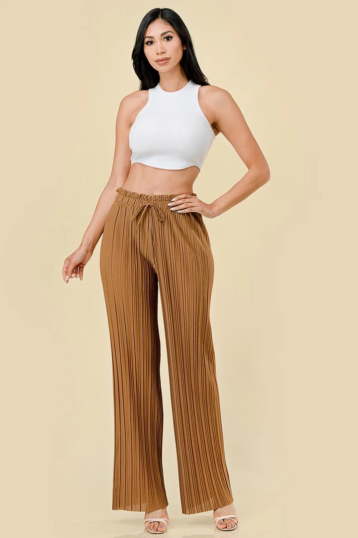 Women Pleated Palazzo Pants