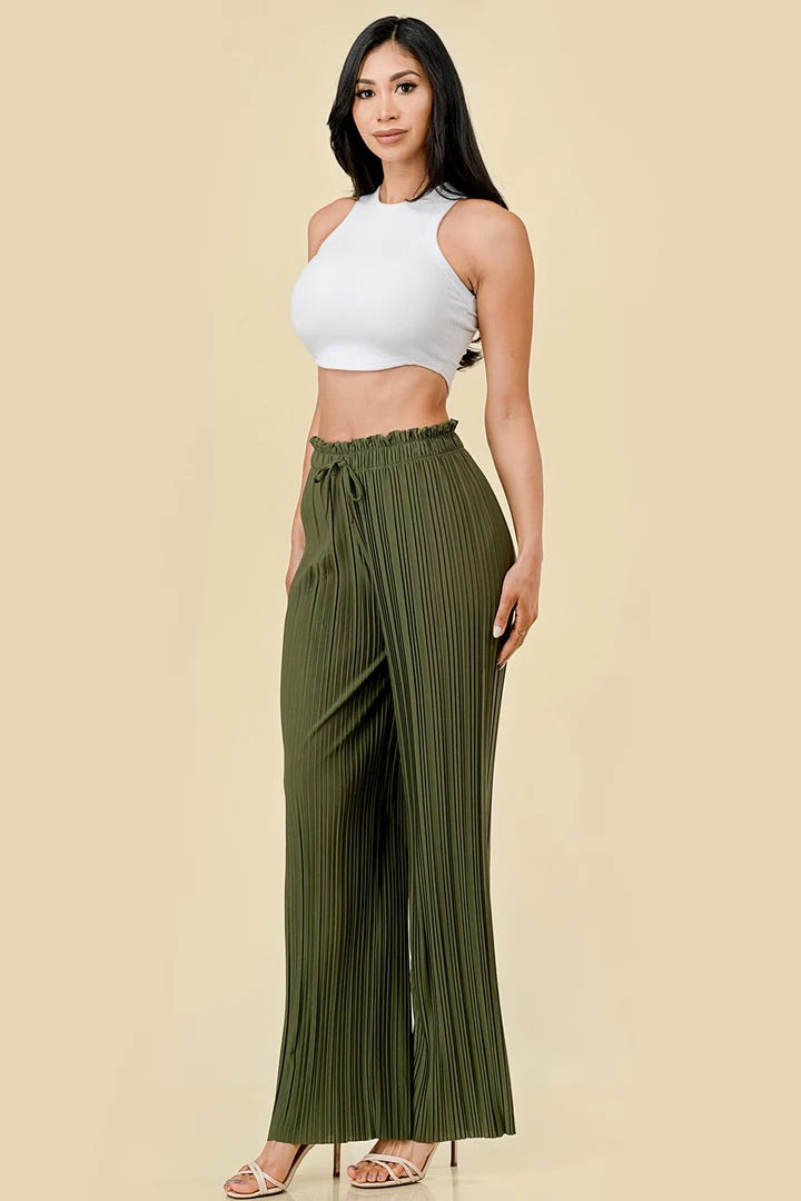 Women Pleated Palazzo Pants