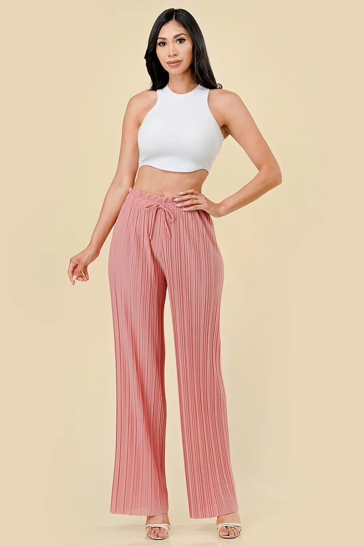 Women Pleated Palazzo Pants